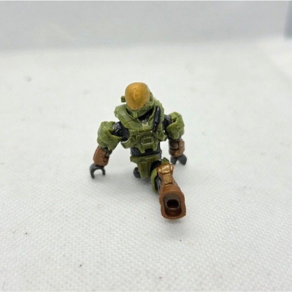 Halo Mega Blok UNSC Green Spartan Eva Figure Cnh01 Outlands Skirmish Missing Leg